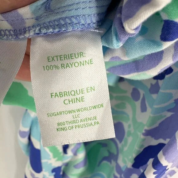 Lilly Pulitzer Womens Emiko Strapless jumpsuit in Lillys Lilac Nice Ink Size XS - Picture 10 of 11